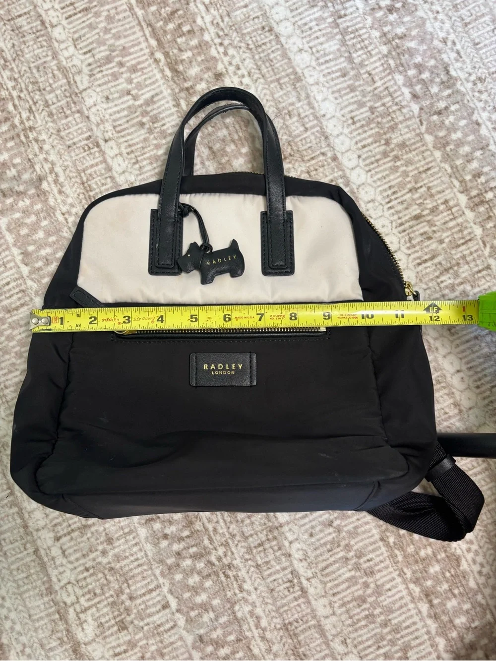 Radley London Elia Mews Zip-Top Nylon Backpack Black